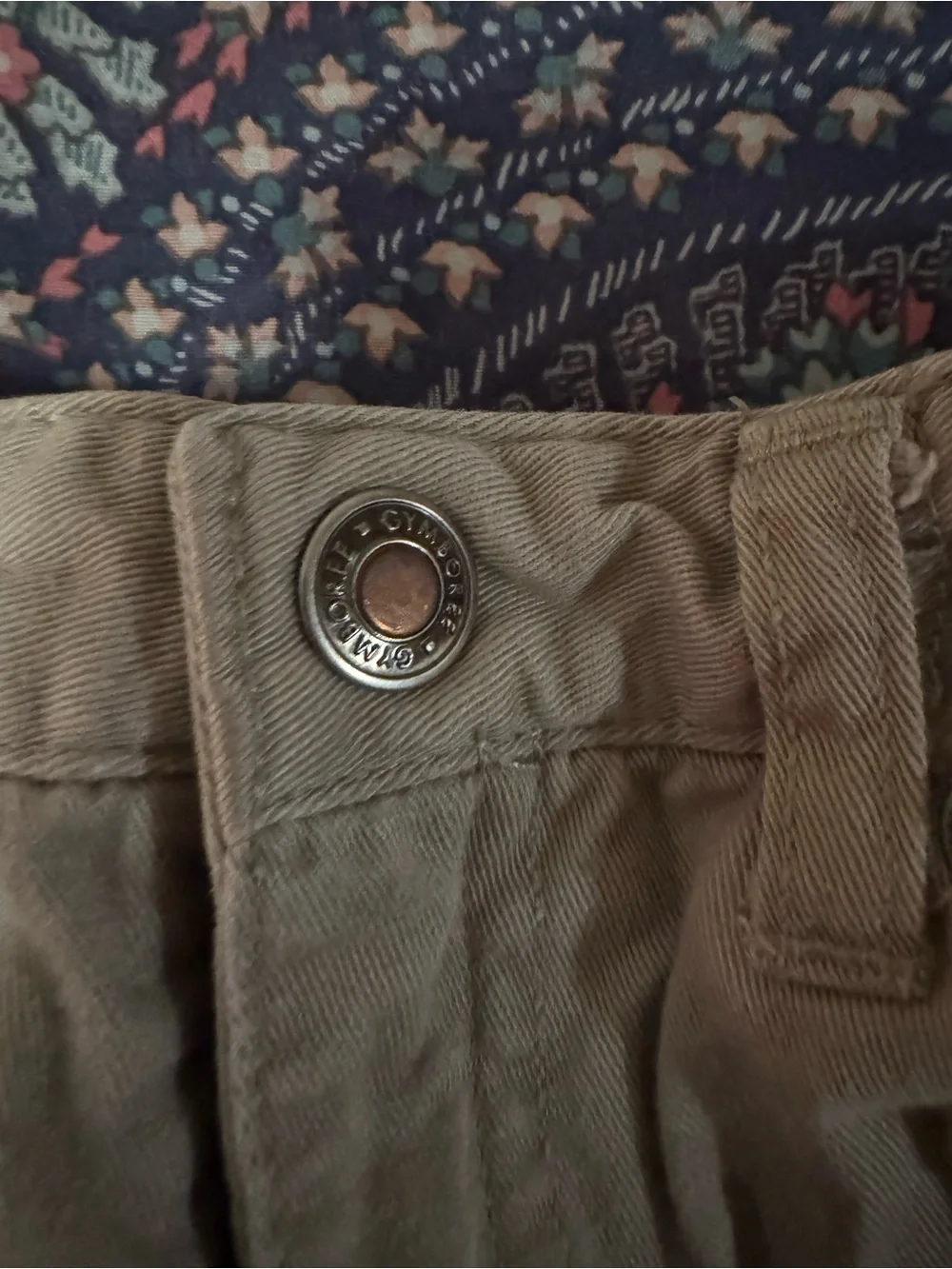 Gymboree Beige Cotton Kids Shorts with Red/Navy Brand Tag vintage  Size 2 year